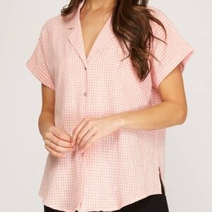 NWT gingham button up She + Sky